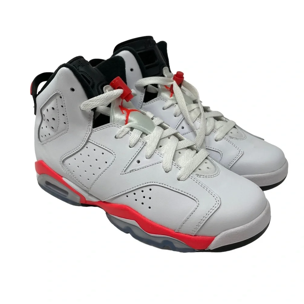 NIB Nike Air Jordan 6 Retro OG 7Y White Infrared Black 7‎
